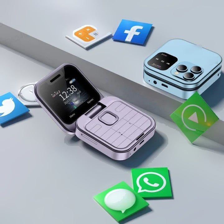 Ipocket Mini Flip Phone (16GB Memory Card Free)