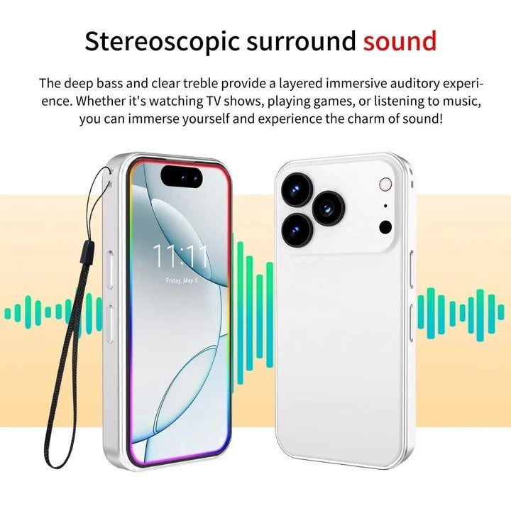 Mini Pocket Handset 𝐒𝐦𝐚𝐫𝐭𝐩𝐡𝐨𝐧𝐞 𝐈𝐩𝐡𝐨𝐧𝐞(1 Year Manufacture Warranty)